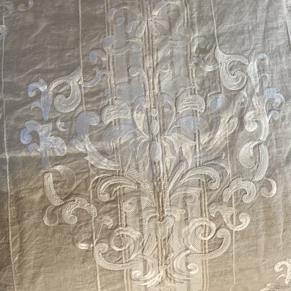 Neiman Marcus Callisto Home CATTIVO CARTOUCHE Euro Sham 100% Linen NWT - Picture 3 of 6